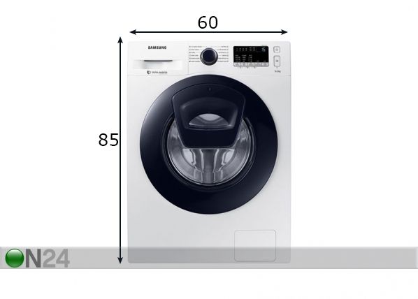 Pesumasin Samsung WW90K44305W/LE mõõdud