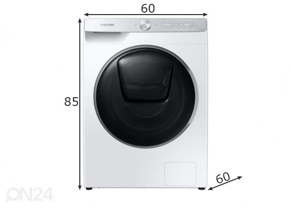 Pesumasin Samsung WW90T986ASH/S7 mõõdud