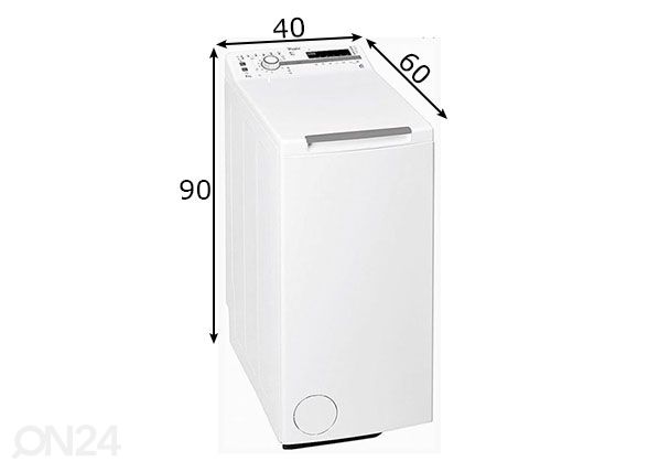 Pesumasin Whirlpool mõõdud