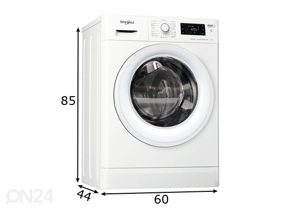 Pesumasin Whirlpool mõõdud