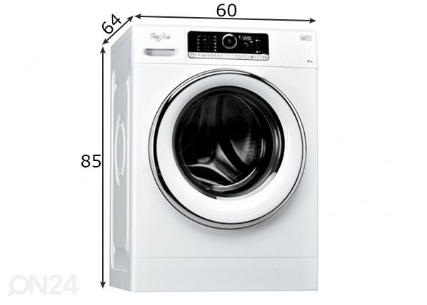 Pesumasin Whirlpool mõõdud