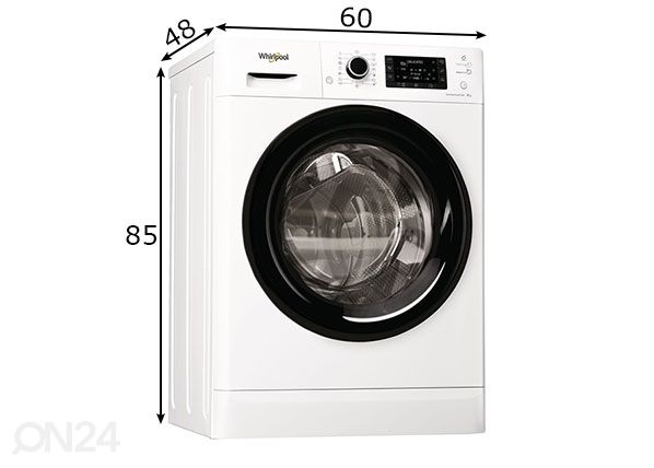 Pesumasin Whirlpool mõõdud