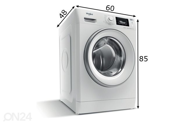 Pesumasin Whirlpool FWSD81283SVEEN mõõdud