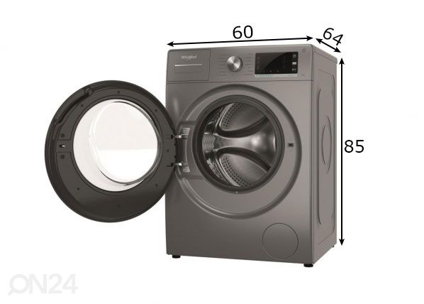 Pesumasin Whirlpool W6W945SBEE mõõdud