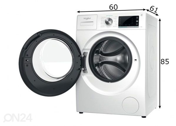 Pesumasin Whirlpool W6XW845WBEE mõõdud