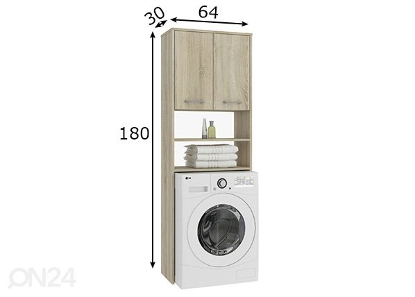 Pesumasina kapp Fin mõõdud