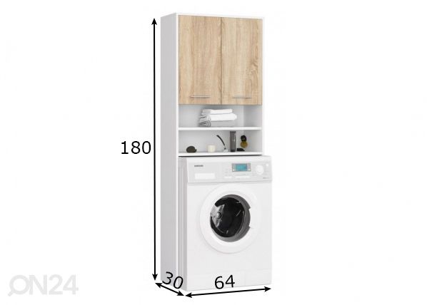 Pesumasina kapp Fin mõõdud