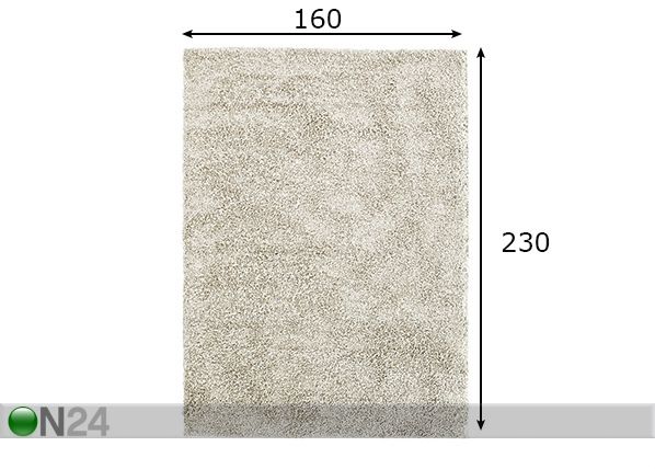 Pikakarvaline vaip 160x230 cm mõõdud