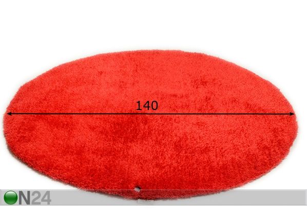 Pikakarvaline vaip Soft Uni Ø 140 cm mõõdud