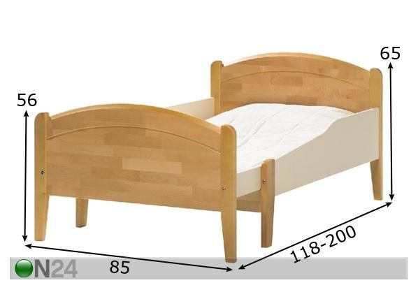 Pikendatav lastevoodi mõõdud