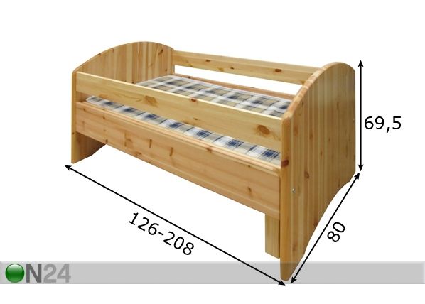 Pikendatav lastevoodi mõõdud