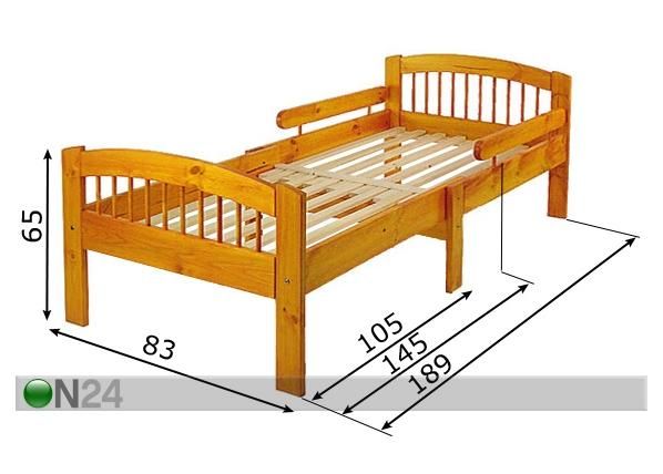 Pikendatav lastevoodi mõõdud