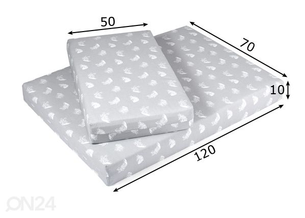 Pikendatav madrats 70x120+50cm mõõdud
