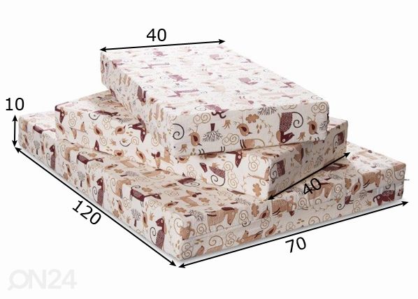 Pikendatav madrats Hypnos Hopp 70x120+40+40 cm mõõdud
