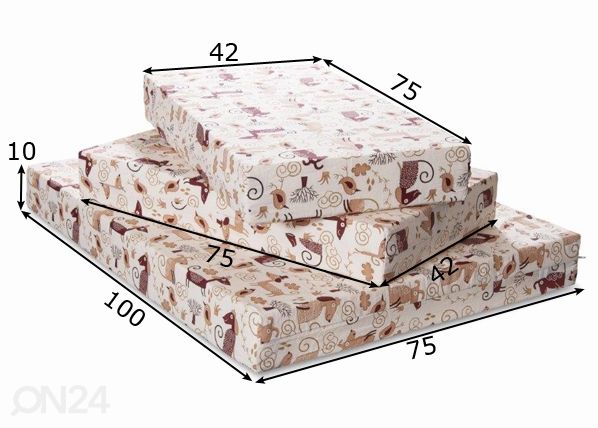 Pikendatav madrats Hypnos Hopp 75x100+42+42 cm mõõdud