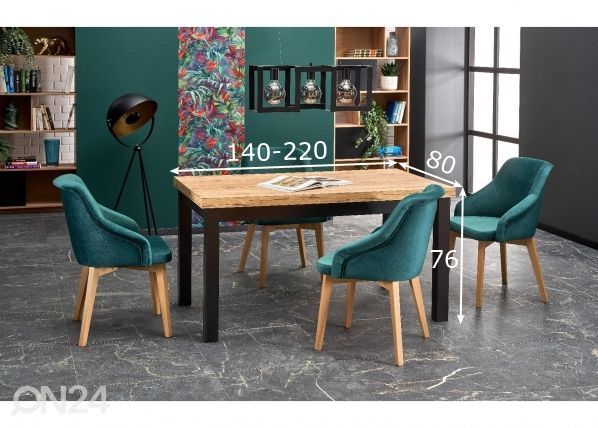 Pikendatav söögilaud 140/220x80 cm mõõdud