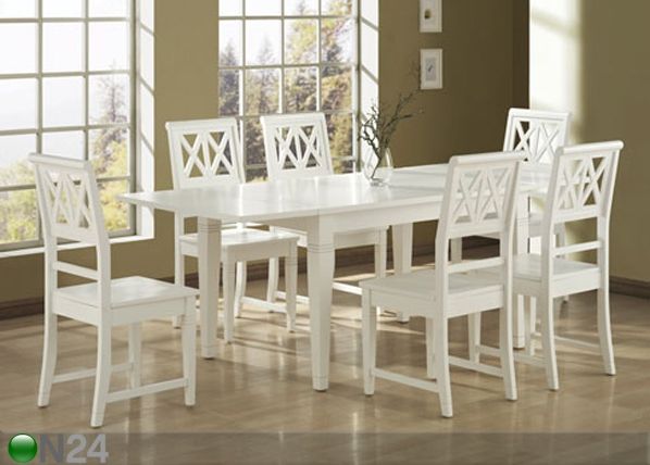 Pikendatav söögilaud 90x135-215 cm ja 6 tooli Wexford