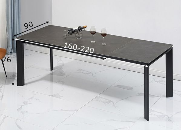 Pikendatav söögilaud Tische 160-220x90 cm mõõdud