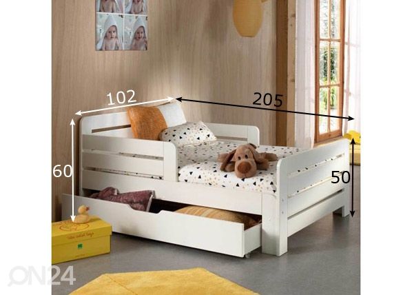 Pikendatav voodi Jumper 90x140/160/190 cm mõõdud