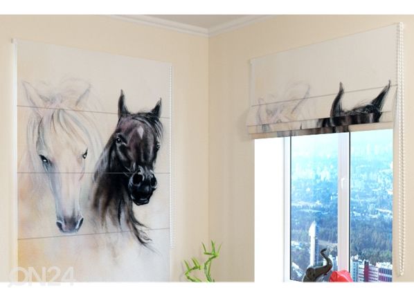 Pimendav Rooma kardin African Horses 1 60x60 cm