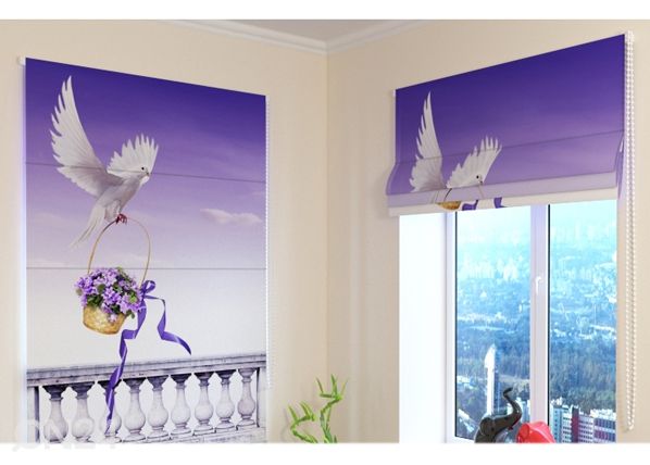 Pimendav Rooma kardin Beautiful Dove 60x60 cm