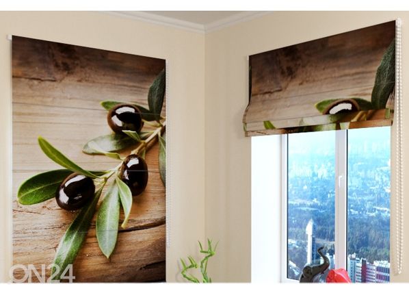 Pimendav Rooma kardin Black Olives 60x60 cm