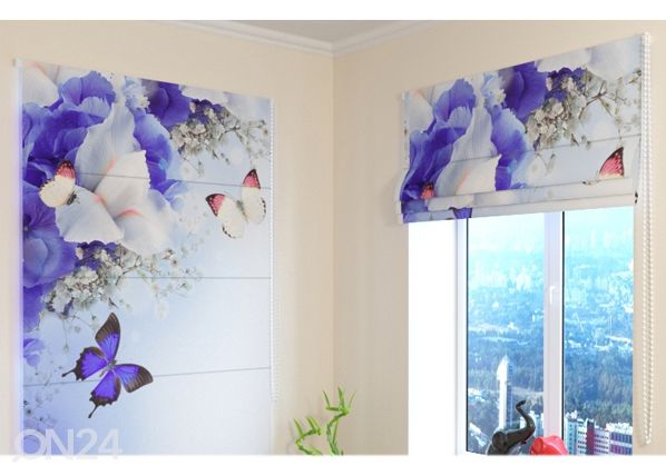 Pimendav Rooma kardin Blue Irises 60x60 cm