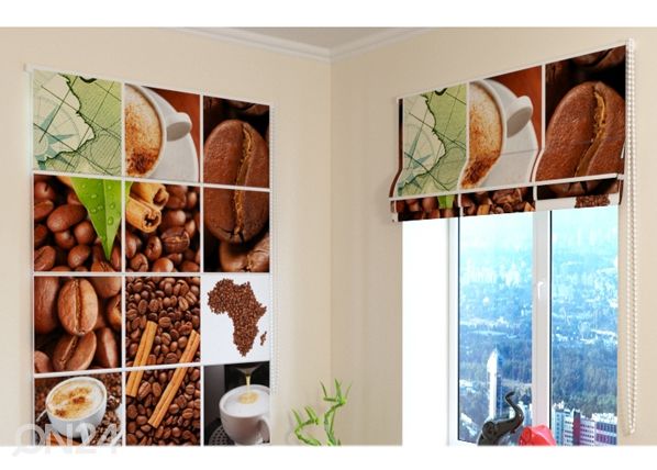 Pimendav Rooma kardin Coffee Africa 1 60x60 cm