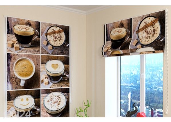 Pimendav Rooma kardin Coffee Smile 60x60 cm