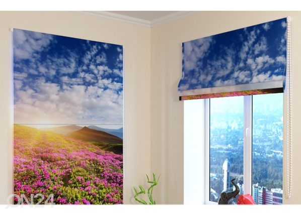 Pimendav Rooma kardin Flowers and mountains 2 60x60 cm