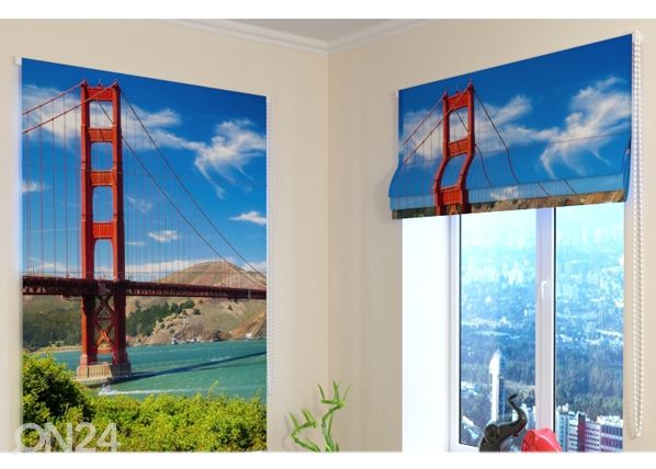 Pimendav Rooma kardin Golden gate bridge 60x60 cm