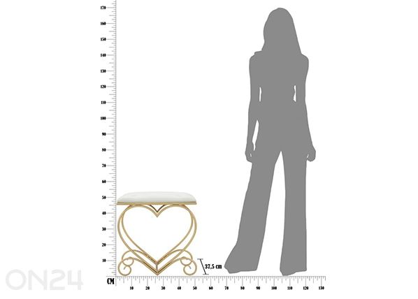 Pink Heart, kreemjas/kuldne mõõdud