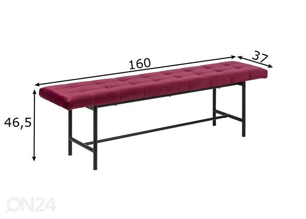 Pink / järi Sigfrid 160x37 cm mõõdud