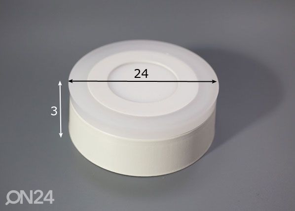 Pinnapealne paneelvalgusti 18+6 W, Ø24 cm mõõdud