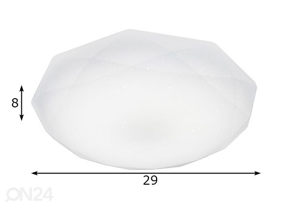 Plafoon 12 W LED mõõdud