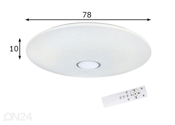 Plafoon 80 W LED+pult mõõdud