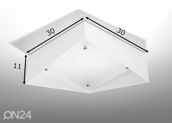 Plafoon Avior LED, valge mõõdud