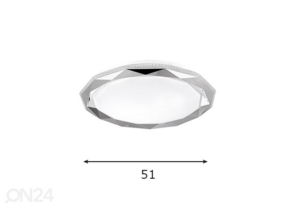 Plafoon Glossy LED Ø 51 cm mõõdud