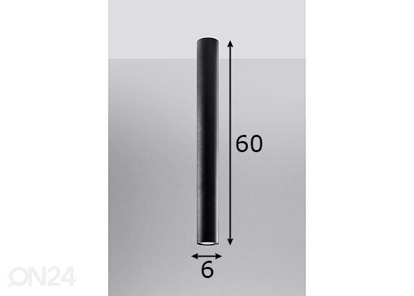 Plafoon Lagos 60 cm, must mõõdud