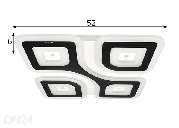 Plafoon LED 118 W + pult mõõdud