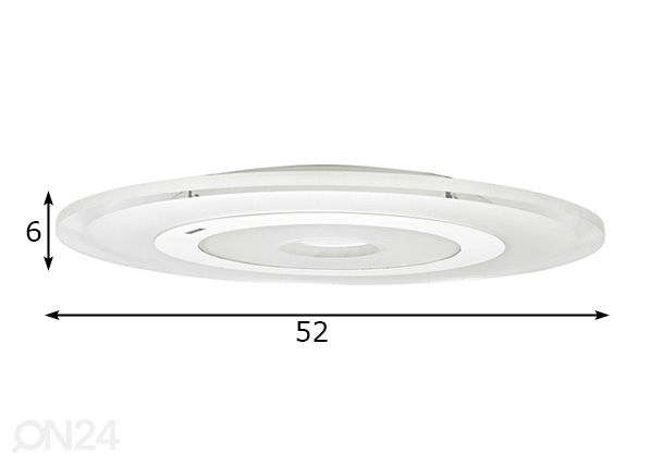 Plafoon LED 36 W + pult mõõdud