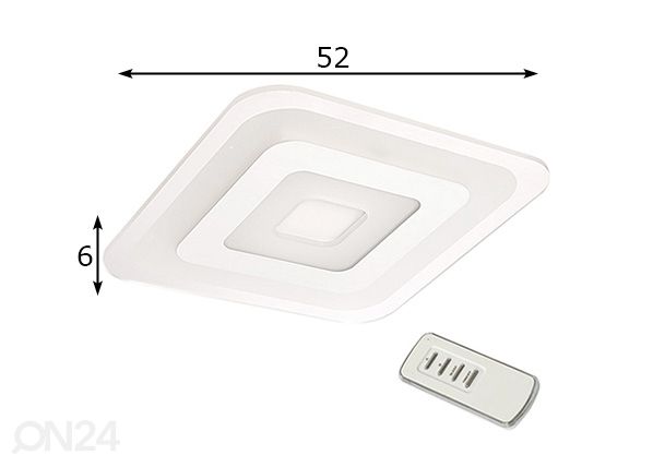 Plafoon LED 48 W + pult mõõdud