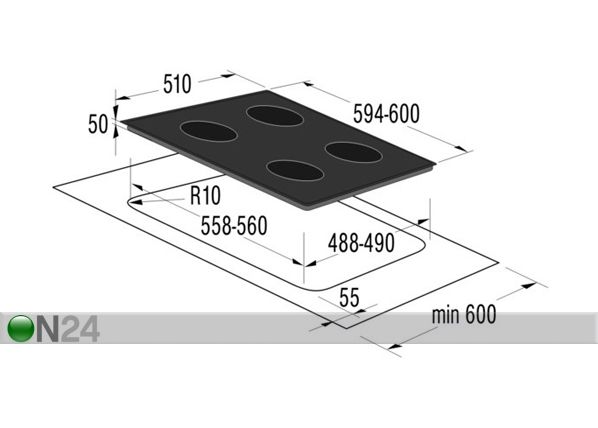 Pliidiplaat Gorenje mõõdud