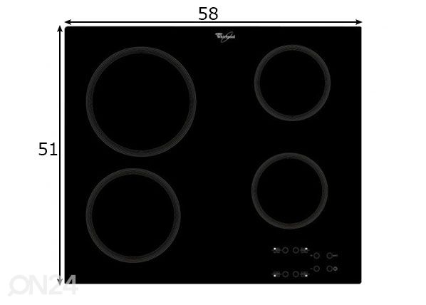 Pliidiplaat Whirlpool AKT801NE mõõdud