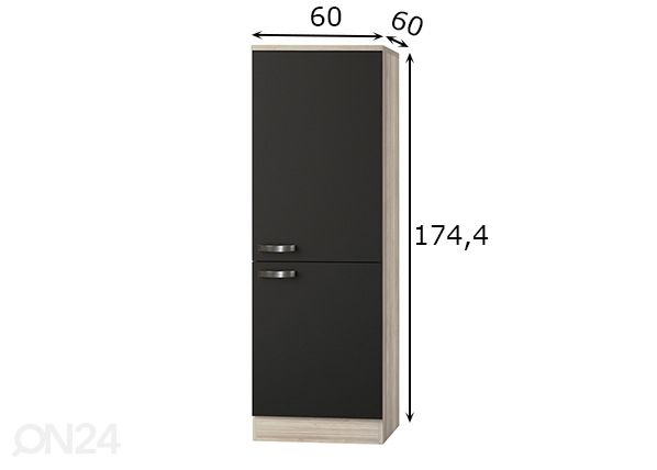 Poolkõrge köögikapp Faro 60 cm mõõdud