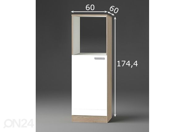 Poolkõrge köögikapp Zamora 60 cm mõõdud