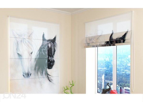 Poolläbipaistev Rooma kardin African Horses 1 60x60 cm