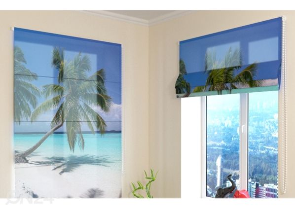 Poolläbipaistev Rooma kardin Amazing beach 60x60 cm