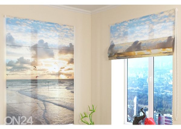 Poolläbipaistev Rooma kardin Faraway Ocean 100x120 cm