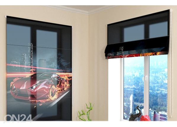 Poolläbipaistev Rooma kardin Fiery Supercar 60x60 cm
